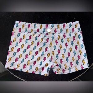 NWOT IAB BOOTY WHITE LIGHTENING SHORT SHORTS SIZE: XL